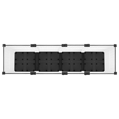 Tuinschaal met wielen Wit 160 x 40 x 48 cm PP