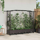 Verhoogd tuinbed met dak 207x40x129 cm bruin