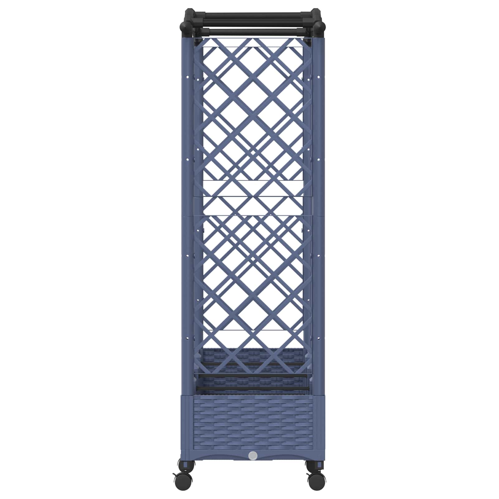 Verhoogd Bed met Trellis en Dak Grijs 207 x 40 x 129 cm PP