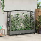 Verhoogd tuinbed 207x40x129 cm PP lichtgrijs