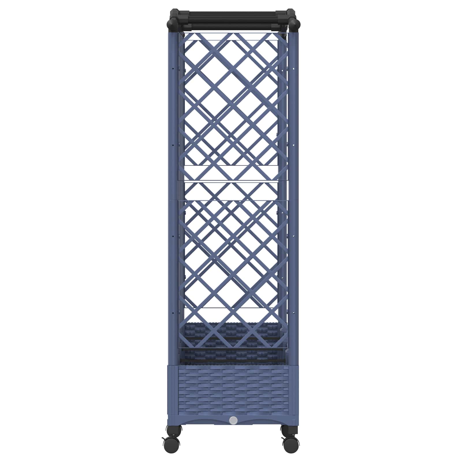 Verhoogd Bed met Trellis en Dak Grijs 203,5 x 40 x 129 cm PP