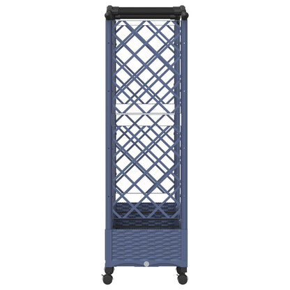 Verhoogd Bed met Trellis en Dak Grijs 203,5 x 40 x 129 cm PP