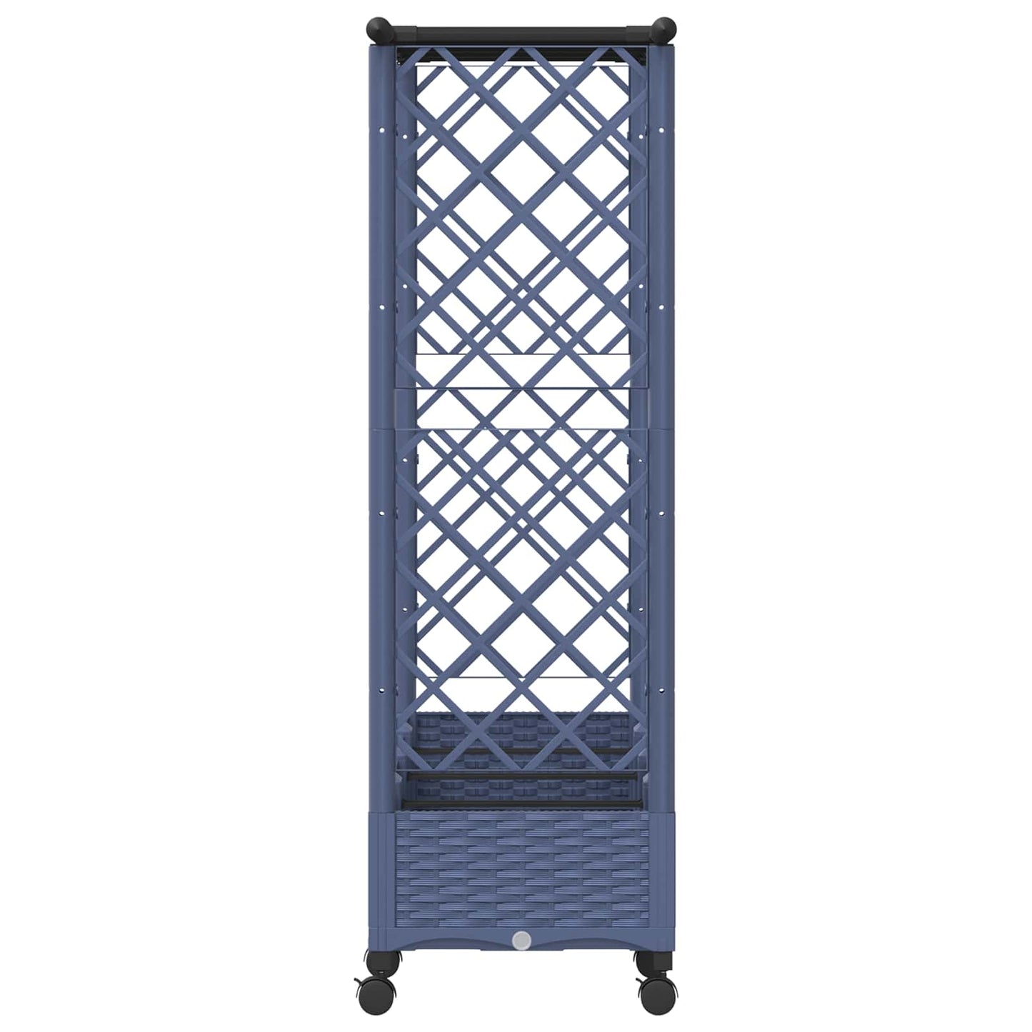 Verhoogd Bed met Trellis en Dak Grijs 203 x 40 x 127 cm PP