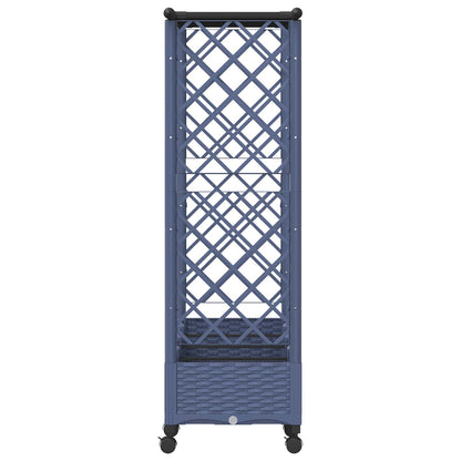 Verhoogd Bed met Trellis en Dak Grijs 203 x 40 x 127 cm PP