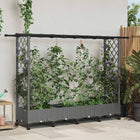 Verhoogd tuinbed 203x40x127 cm lichtgrijs PP