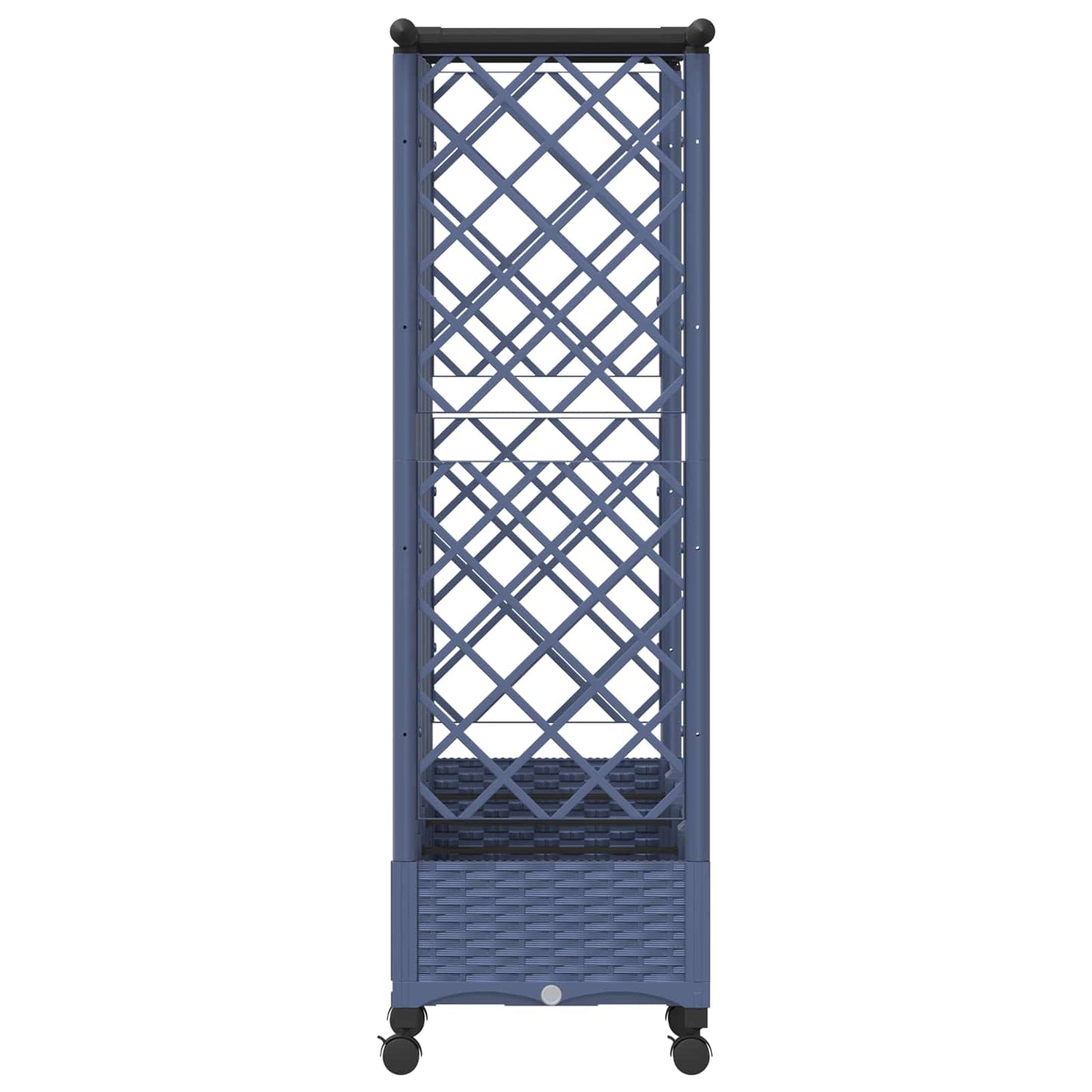 Verhoogd Bed met Trellis en Dak Grijs 202,5 x 40 x 127 cm PP