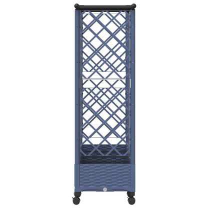 Verhoogd Bed met Trellis en Dak Grijs 202,5 x 40 x 127 cm PP