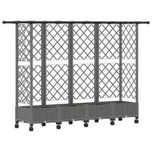 Verhoogd Bed met Trellis en Dak Lichtgrijs 202,5 x 40 x 127 cm