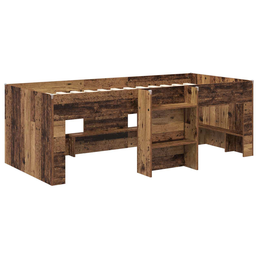 Kinder Hoogslaper 2 pcs Oud hout 203 x 101,1 x 68,5 cm