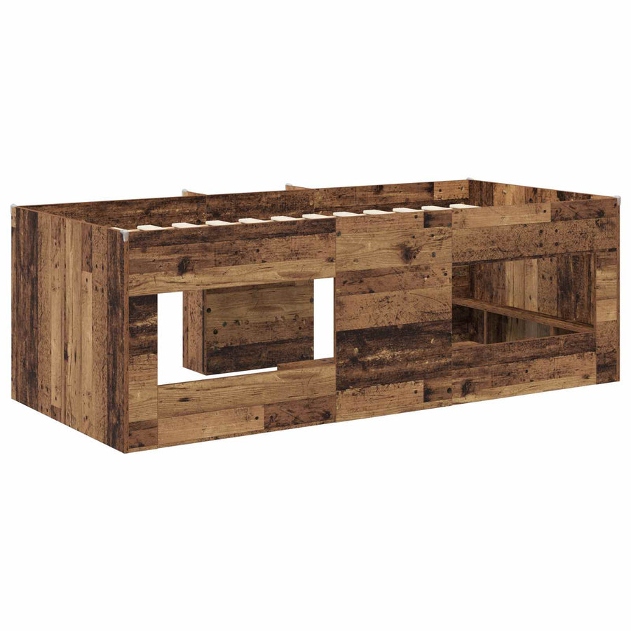 Kinder Hoogslaper 2 pcs Oud hout 203 x 101,1 x 68,5 cm