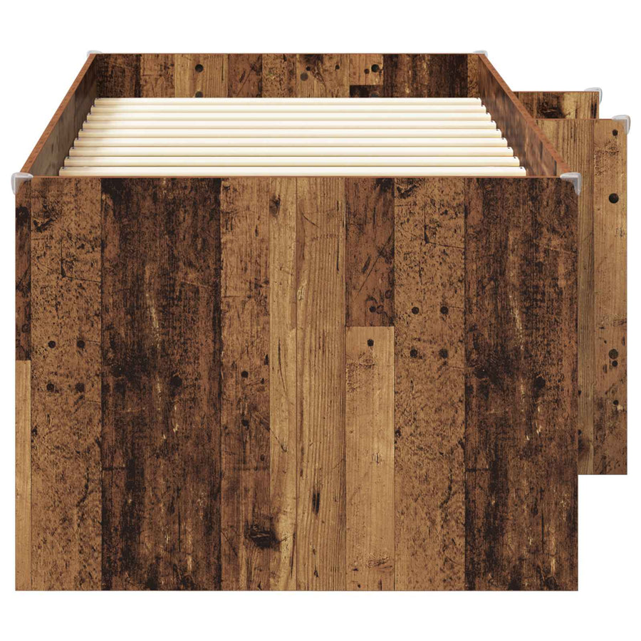 Kinder Hoogslaper 2 pcs Oud hout 203 x 101,1 x 68,5 cm