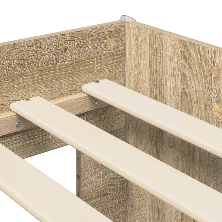 Kinderloftbed met ladder Sonoma 90 x 200 cm Geconstrueerd hout