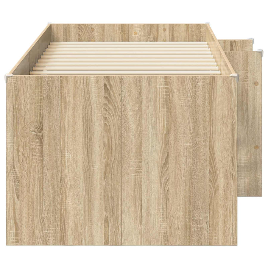 Kinderloftbed met ladder Sonoma 90 x 200 cm Geconstrueerd hout