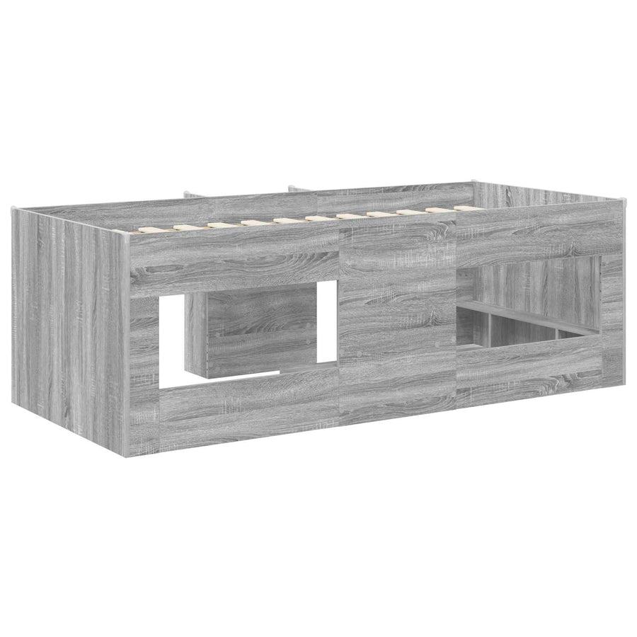 Kinder Hoogslaper 2 pcs Grijs Sonoma 90 x 200 cm Bewerkt hout
