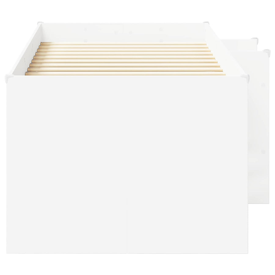 Kinder Hoogslaper 2 pcs Wit 98.5 x 200 cm Bewerkt hout