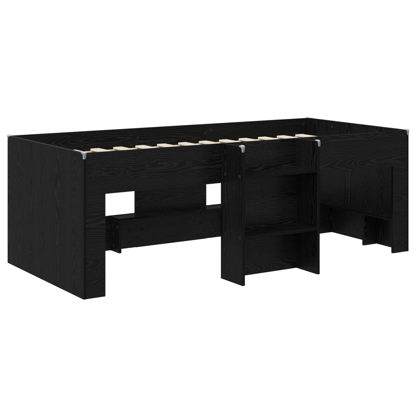 Kinder Hoogslaper 2 pcs Zwart eiken 98.5 x 200 cm Bewerkt hout