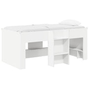 Kinder hoogslaper 163x101x69 cm wit bewerkt hout