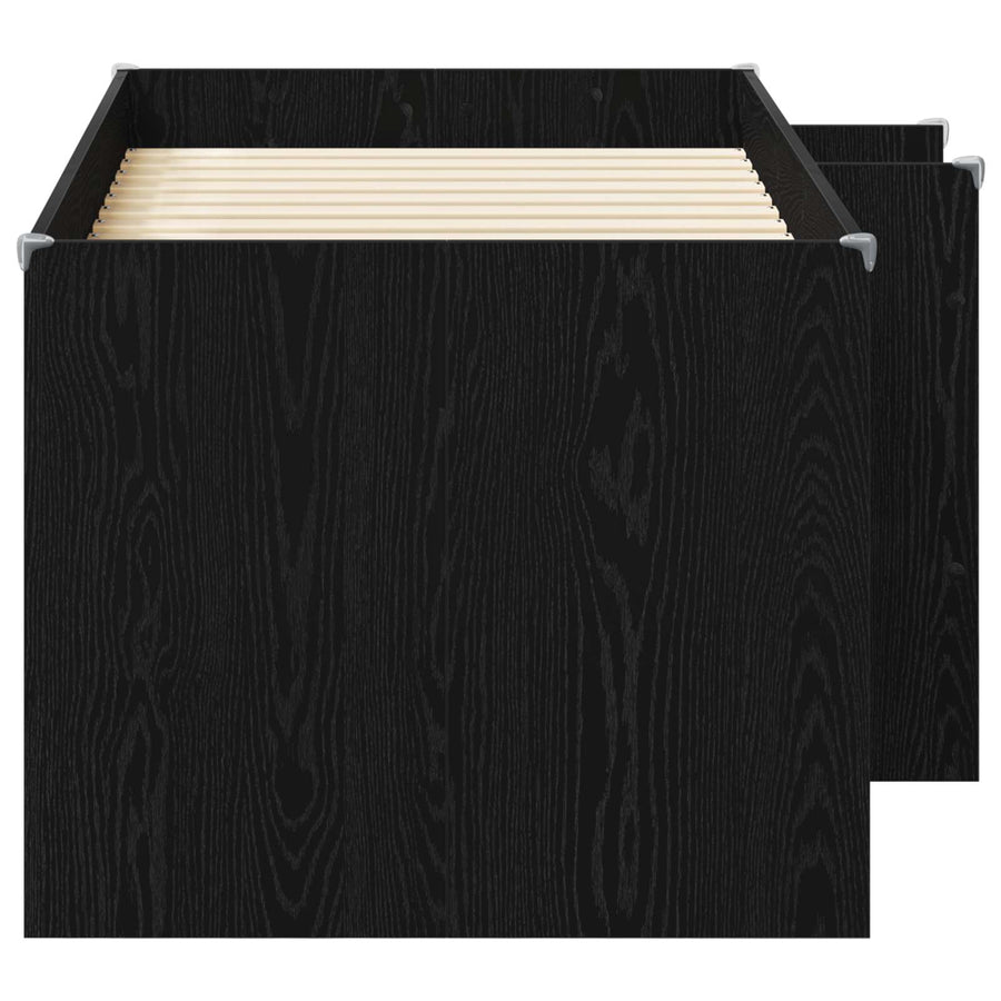 Kinder Hoogslaper 2 pcs Zwart eiken 163 x 101,1 x 68,5 cm