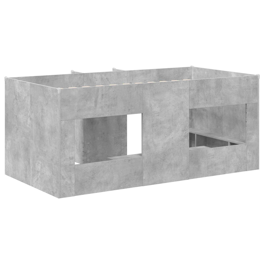 Kinder Hoogslaper 2 pcs Beton 163 x 101,1 x 68,5 cm