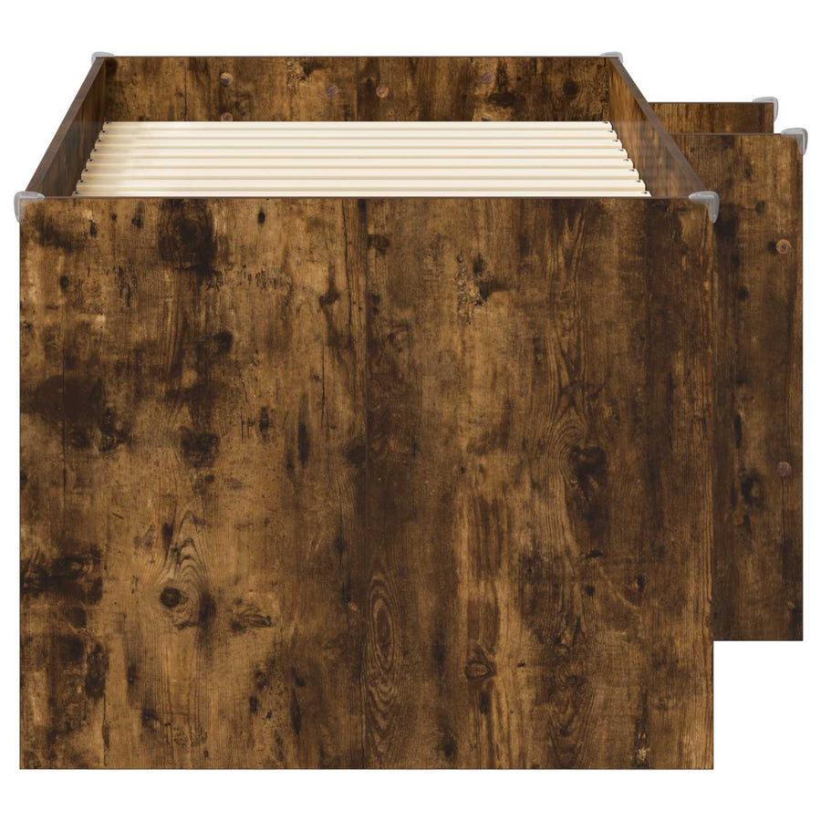 Kinder Hoogslaper 2 pcs Gerookt eiken 163 x 101,1 x 68,5 cm