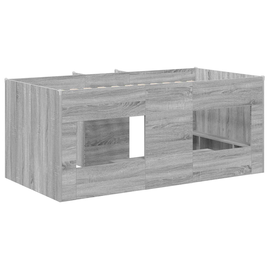 Kinder Hoogslaper 2 pcs Grijs Sonoma 163 x 101,1 x 68,5 cm
