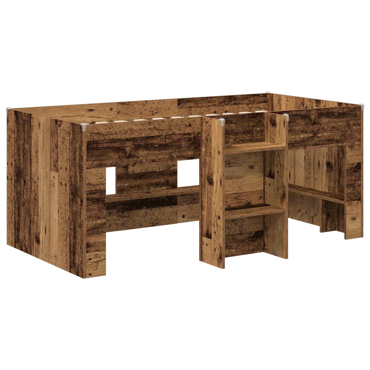 Kinder Hoogslaper 2 pcs Oud hout 163 x 101,1 x 68,5 cm