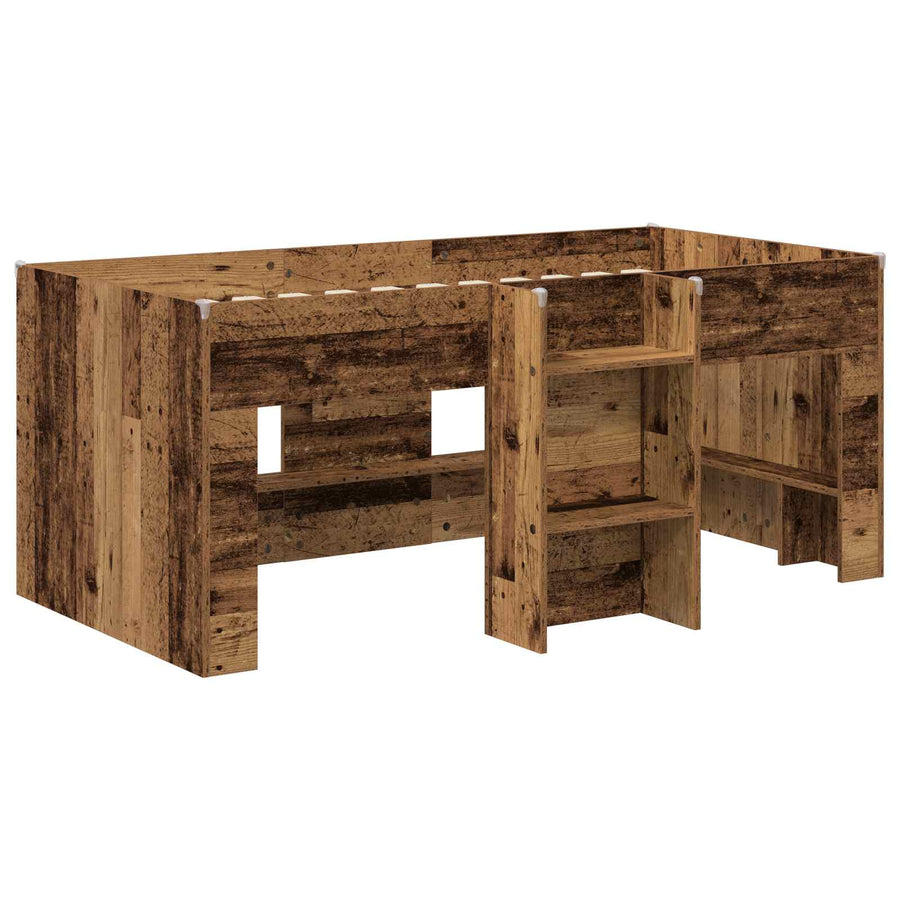 Kinder Hoogslaper 2 pcs Oud hout 163 x 101,1 x 68,5 cm