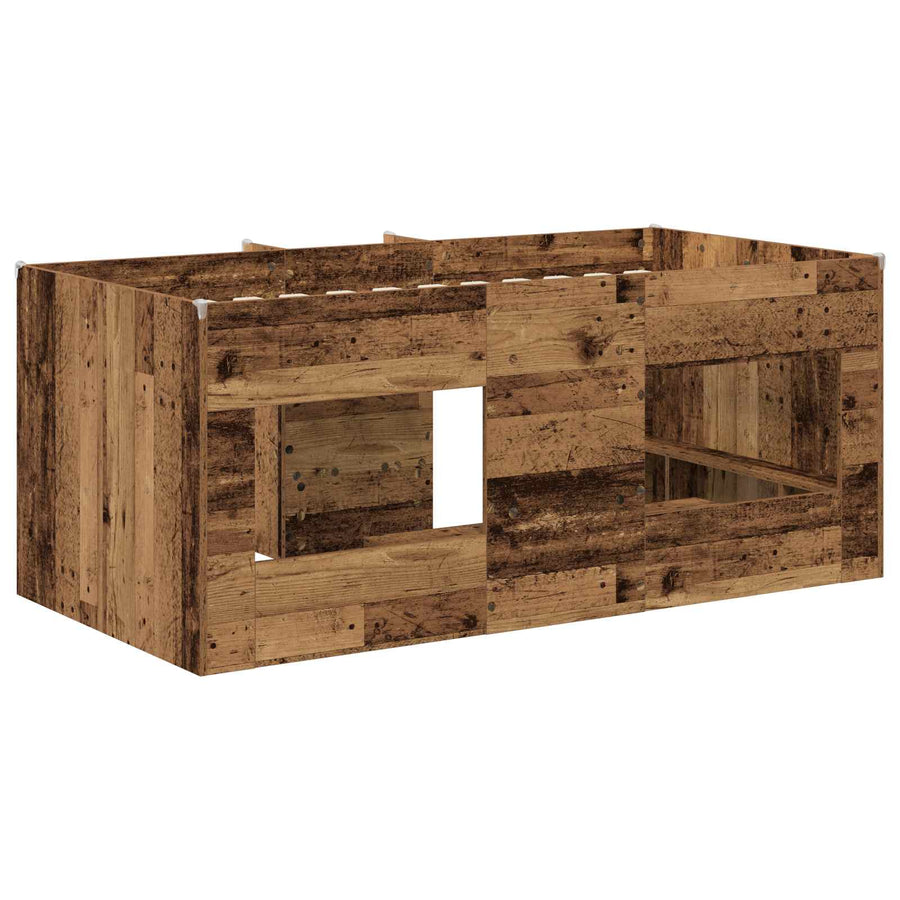 Kinder Hoogslaper 2 pcs Oud hout 163 x 101,1 x 68,5 cm