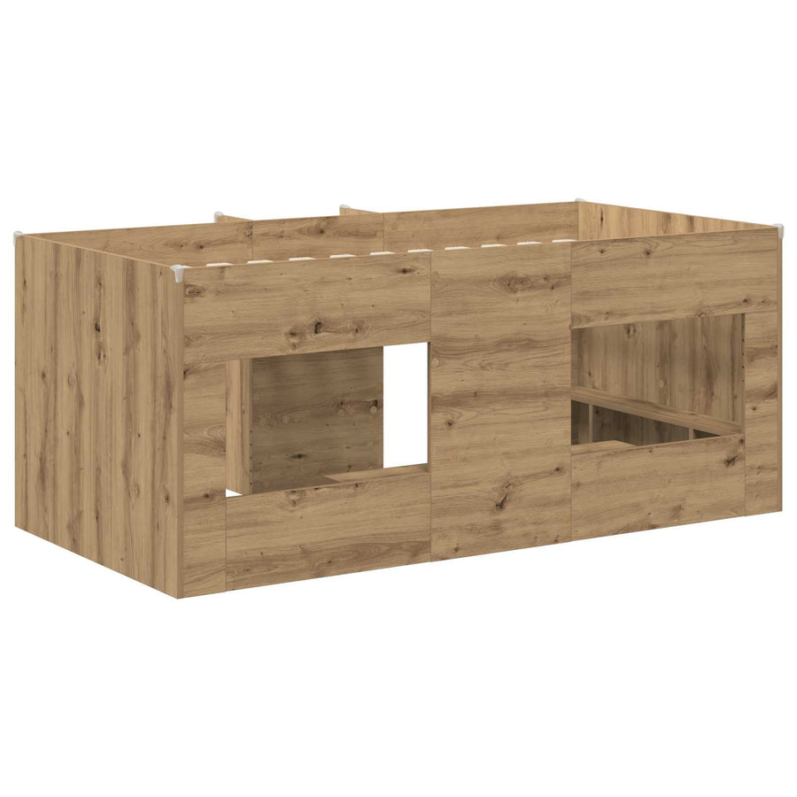 Kinder Hoogslaper 2 pcs Artisanaal eiken 163 x 101,1 x 68,5 cm