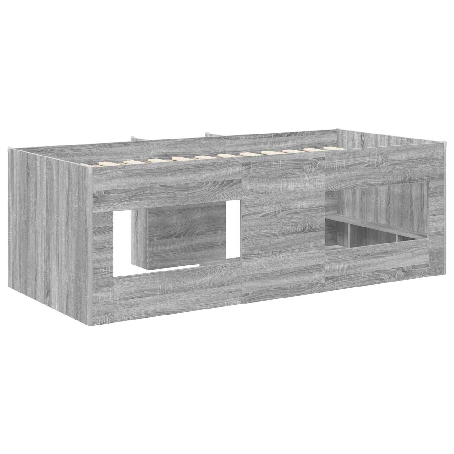 Kinder Hoogslaper 2 pcs Grijs Sonoma 90 x 190 cm Bewerkt hout