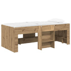 Children's High Sleeper Bed 2 pcs Artisanal Oak 90 x 190 cm