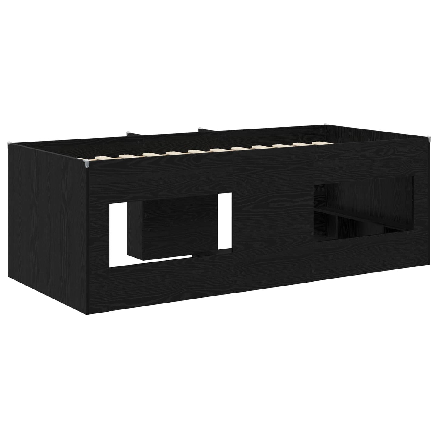 Kinder Hoogslaper 2 pcs Zwart eiken 193 x 96,1 x 68,5 cm