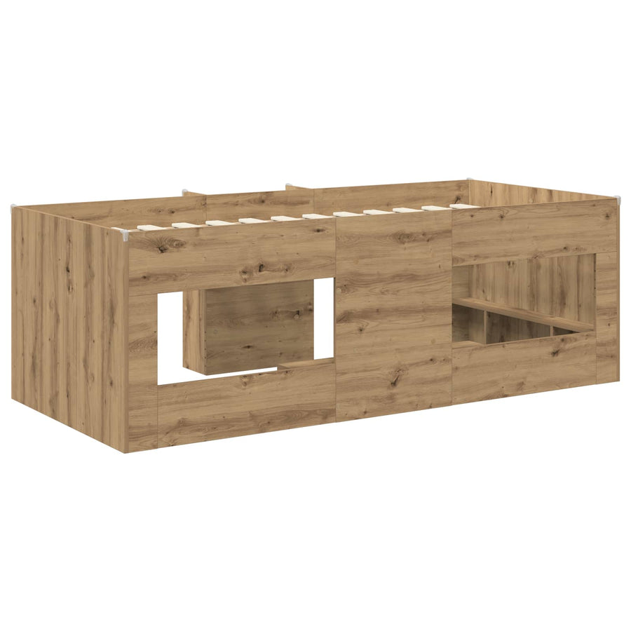 Kinder Hoogslaper 2 pcs Artisanaal eiken 193 x 96,1 x 68,5 cm