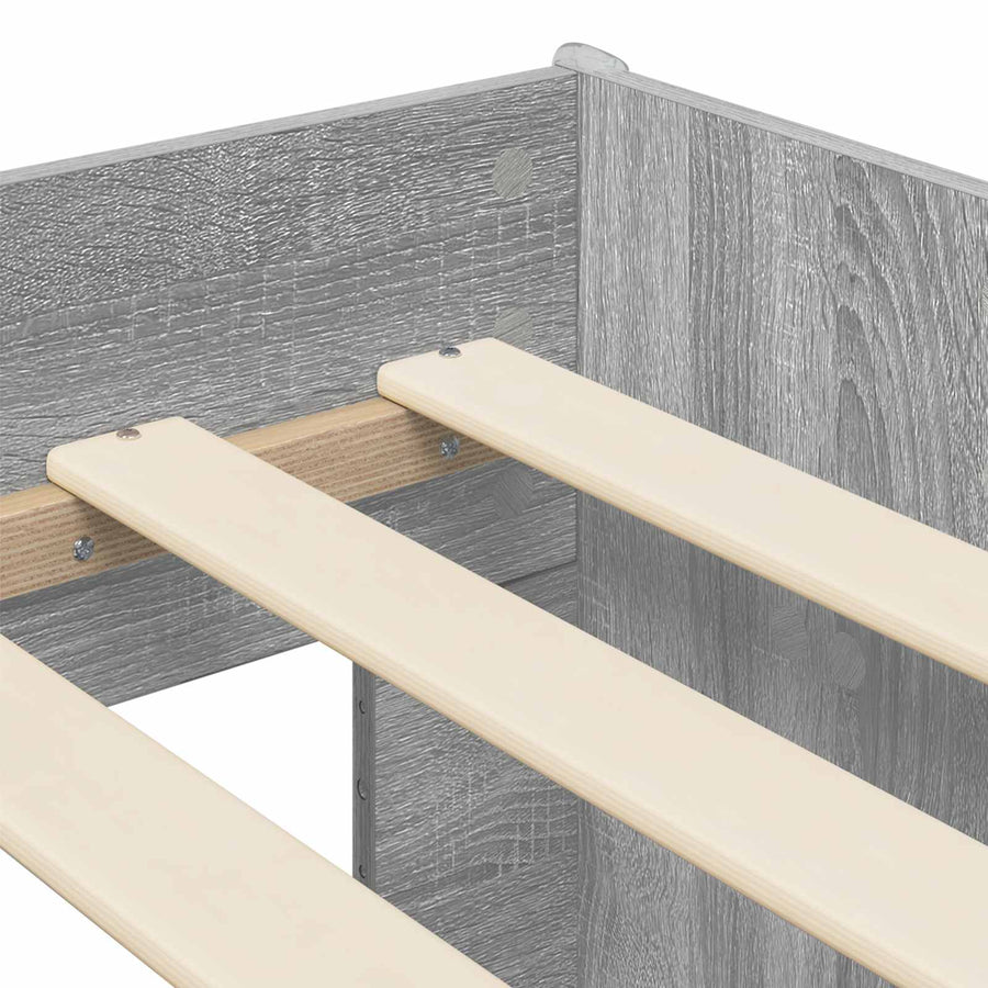 Jeugd bedframe met opbergruimte Grijs Sonoma 80 x 200 cm
