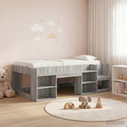 Jeugd bedframe 80x200 cm grijs met opbergruimte