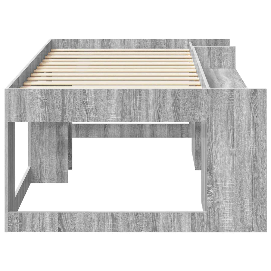 Jeugd bedframe met opbergruimte Grijs Sonoma 80 x 200 cm