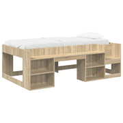Bedframe 90x200 cm Sonoma eiken met opbergruimte