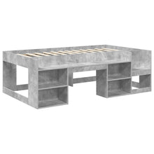 Jeugd bedframe met opbergruimte Betongrijs 90 x 200 cm