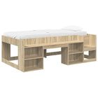Youth Bed Frame with Storage Sonoma Oak 98.5 x 200 cm