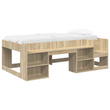 Jeugd bedframe met opbergruimte Sonoma Eiken 98.5 x 200 cm
