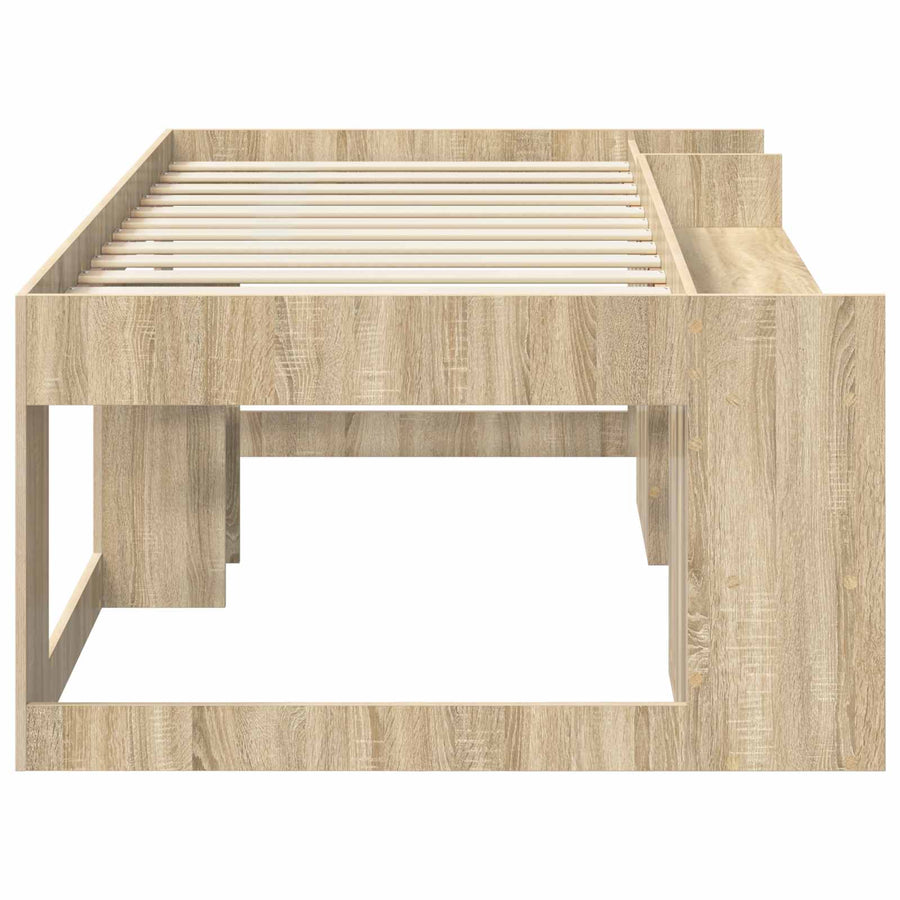 Jeugd bedframe met opbergruimte Sonoma Eiken 98.5 x 200 cm