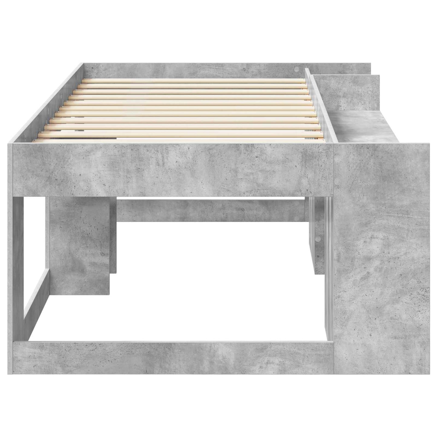 Jeugd bedframe met opbergruimte Betongrijs 98.5 x 200 cm