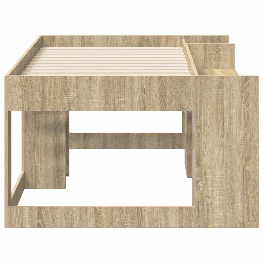 Jeugd bedframe met opbergruimte Sonoma Eiken 80 x 160 cm
