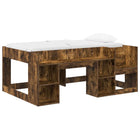 Youth bed frame with storage Smoked oak 80 x 160 cm