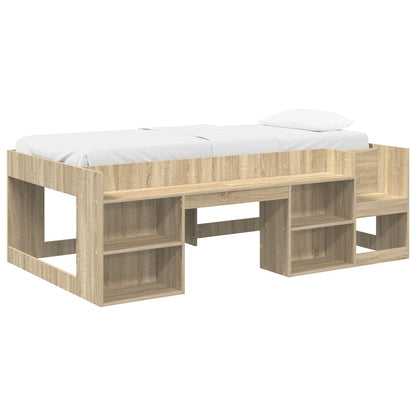 Jeugd bedframe met opbergruimte Sonoma Eiken 75 x 190 cm