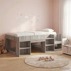 Jeugd bedframe 75x190 cm grijs Sonoma met opbergruimte