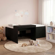 Kinderbed met bureau 80x200 cm zwart