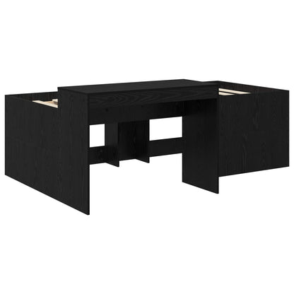 Hoge Bed Frame met Bureau voor Kinderen Zwart 80 x 200 cm