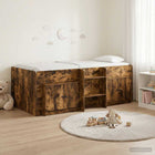 Loftbed met kast 203x101x68,5 cm gerookt eiken bewerkt hout