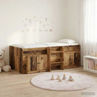 Hoogslaper met kast oud hout 203x119,5x68,5 cm